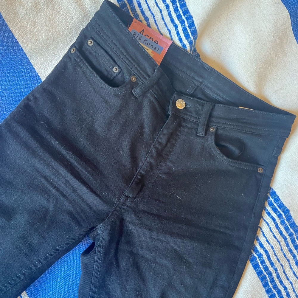 Black Acne Studios Peg Jeans
